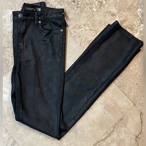 NWT Ralph Lauren High Rise Boot Leg Comfort Stretch Black Jean Denim 26